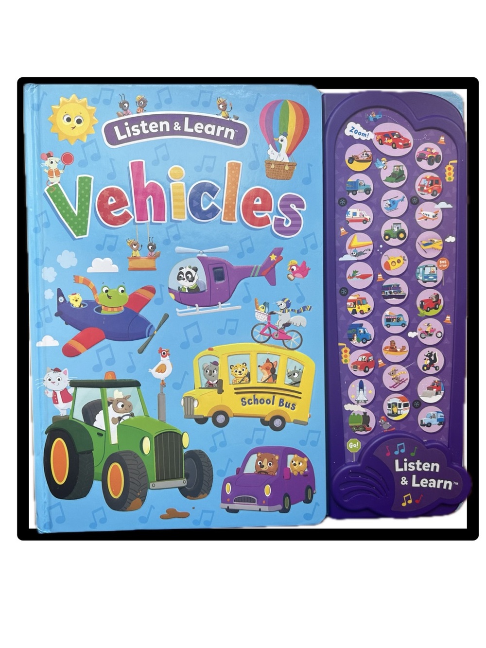 BUNDLE & SAVE 🎉Extra Large Listen & Learn Vehicles Sound Board Book